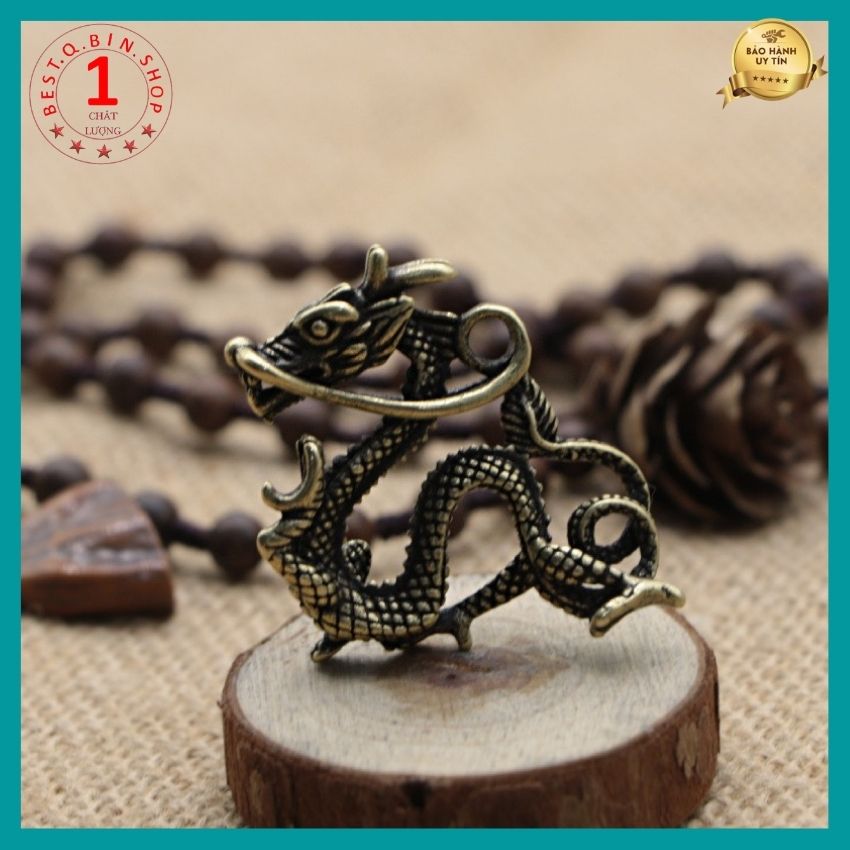 Tượng đồng mini tuổi Rồng bằng đồng thau chế tác thủ công dùng để trang trí bàn làm việc oto đem lại may mắn tài lộc
