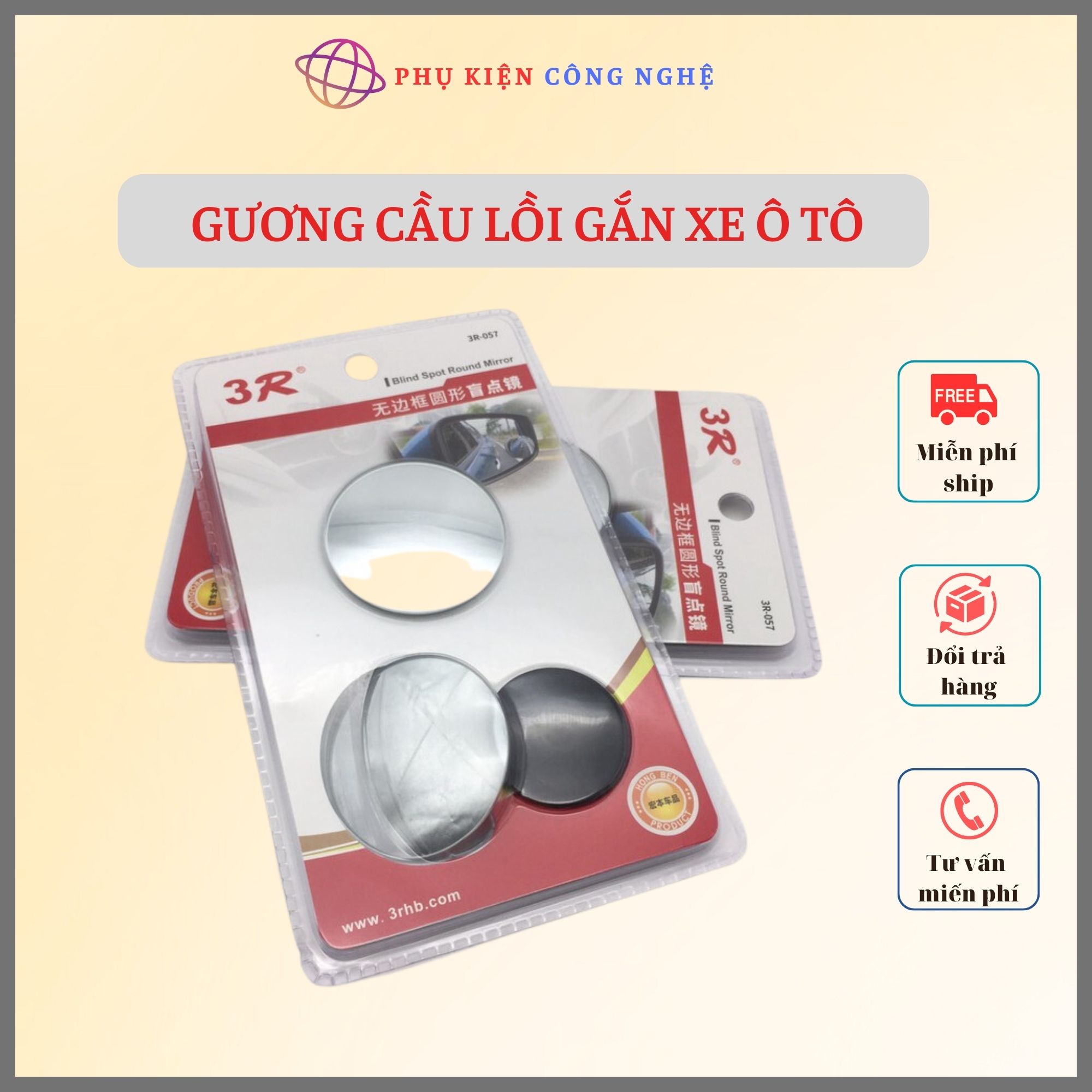 Gương cầu lồi xoay 360 độ