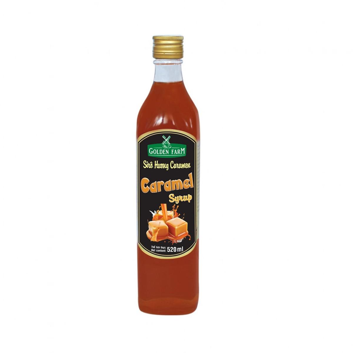 Siro Golden Farm hương caramel Chai 520ml - Gia store