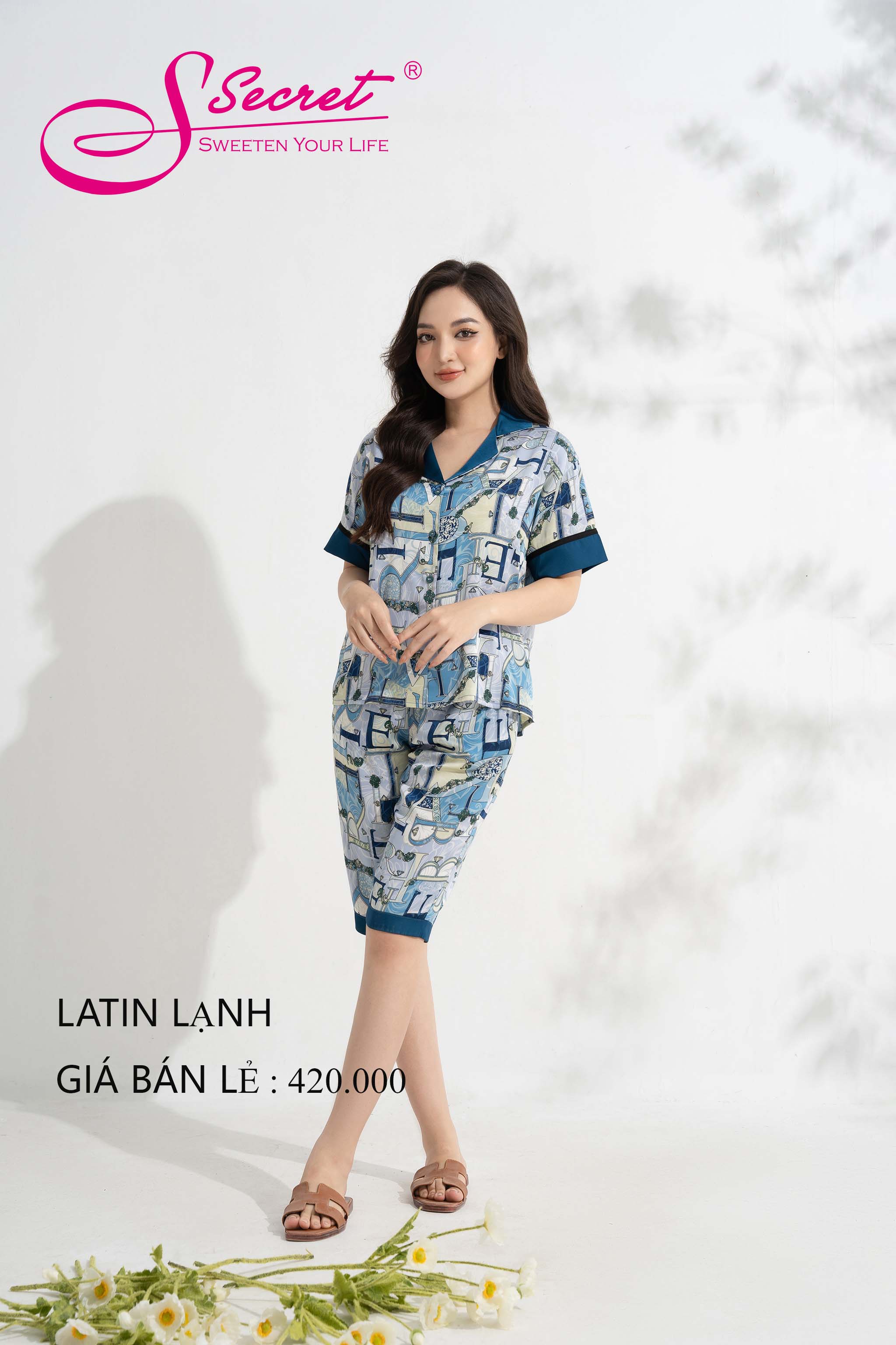Bộ lụa mặc nhà cao cấp Ssecret mềm thoáng mát SXH231201