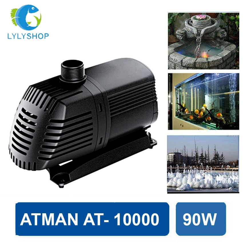Máy bơm nước ATMAN AT 10000 90W 10000L/Hr cao cấp dùng bơm lọc nước hồ bể cá cảnh, hồ Koi, hòn non bộ. BH uy tín
