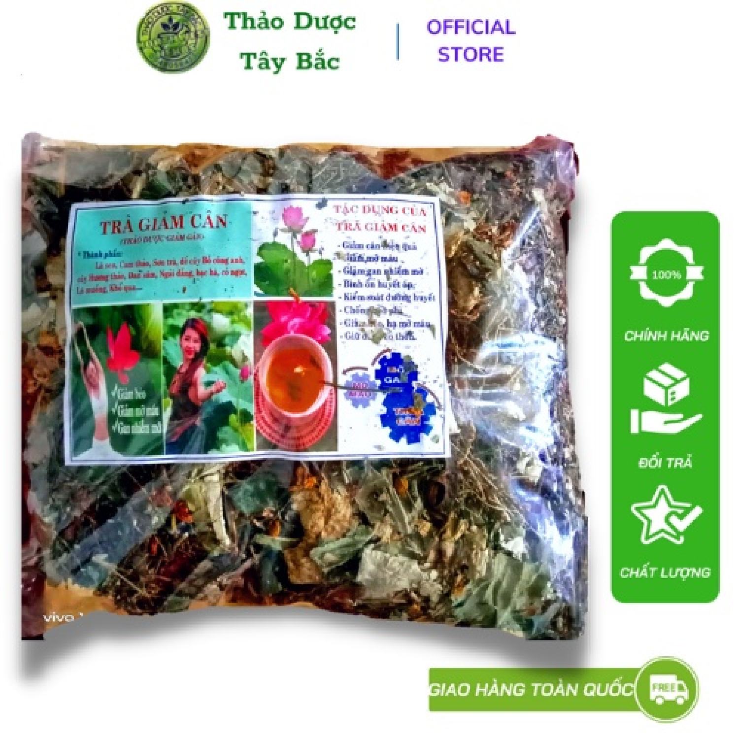 Trà giảm cân thảo dược hiệu quả thảo mộc giảm cân - 100% tự nhiên