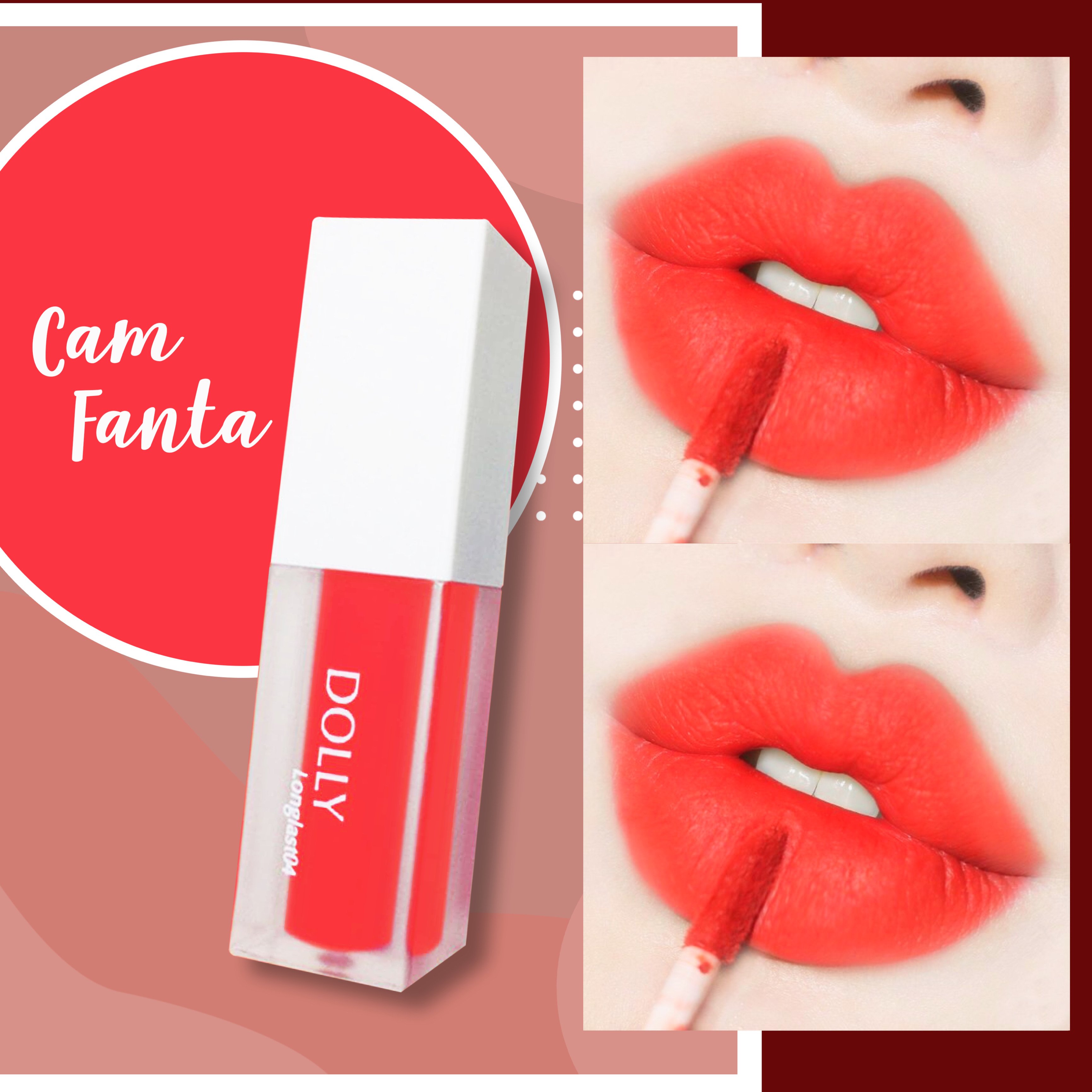 [HCM]Quà Tặng Bạn Gái! Dolly Longlast04 [Cam Fanta] - Son Kem DOLLY Hữu Cơ Không Chì Màu Cam Fanta XINH XINH NGỌT NGÀO