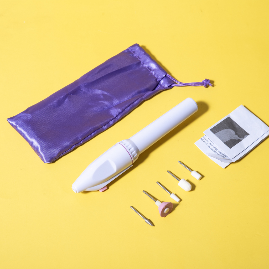 [HCM]Máy mài cầm tay mini sử dụng pin - bút mài mini tiện lợi dành cho học viên thực hành (tặng kèm 5 đầu mài móng)