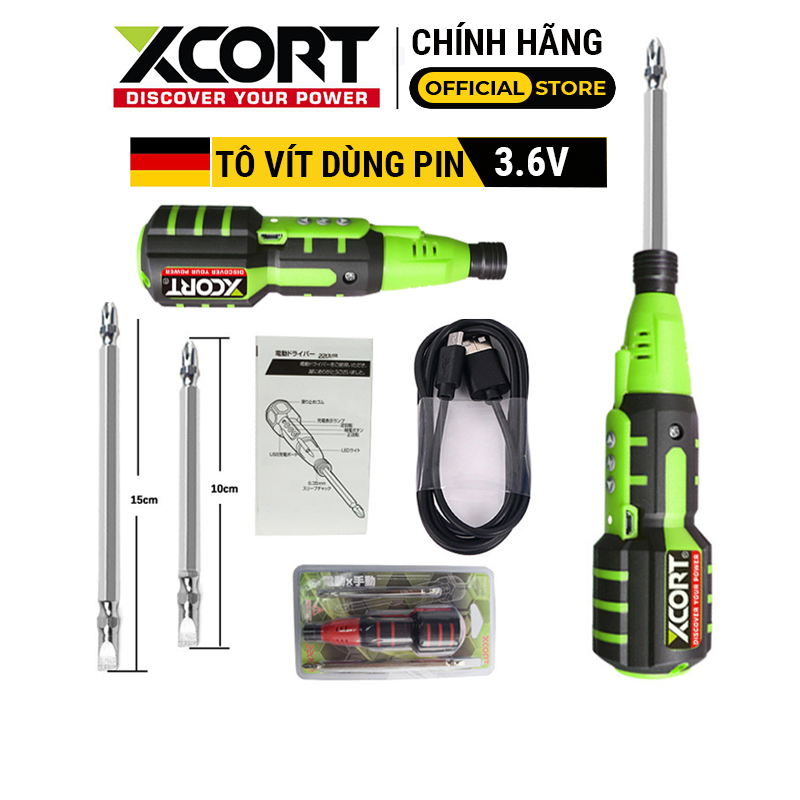 Bộ tô vít điện-bộ tô vít điện đa năng 3.6v xcort