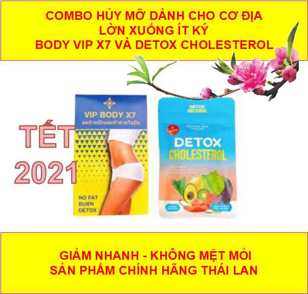 Sale combo siêu giảm cân vip body x7 và Detox cholesterol giấm táo chuyên dành cho cơ địa lờn khó giảm kí -liệu trình 1 tháng shop ánh hồng