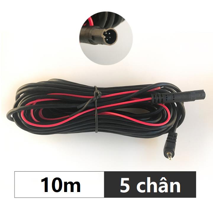 Dây 10m kết nối camera hành trình và camera lùi, jack 2.5mm, 5 chân dùng cho xe ô tô, xe hơi AC12