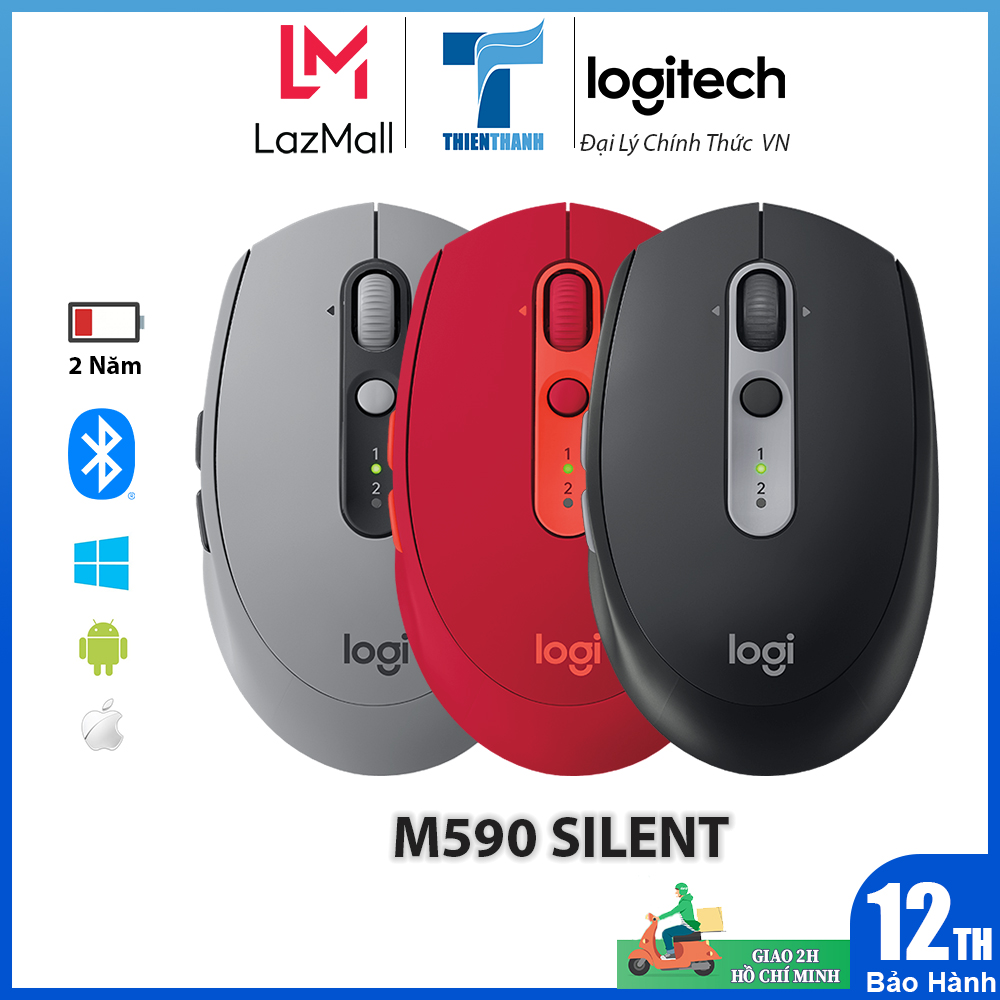 Chuột không dây yên tĩnh M590 Logitech - Chính Hãng Phân Phối