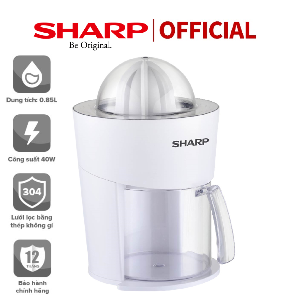 Máy vắt cam sharp ej-j408-wh công suất 40w dung tích 0.85 lít - bảo hành 12 tháng