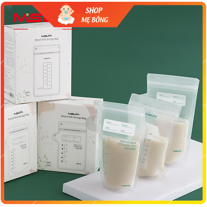 Túi trữ sữa 150ml - 200ml, thương hiệu MISUTA (Hộp 30 túi)