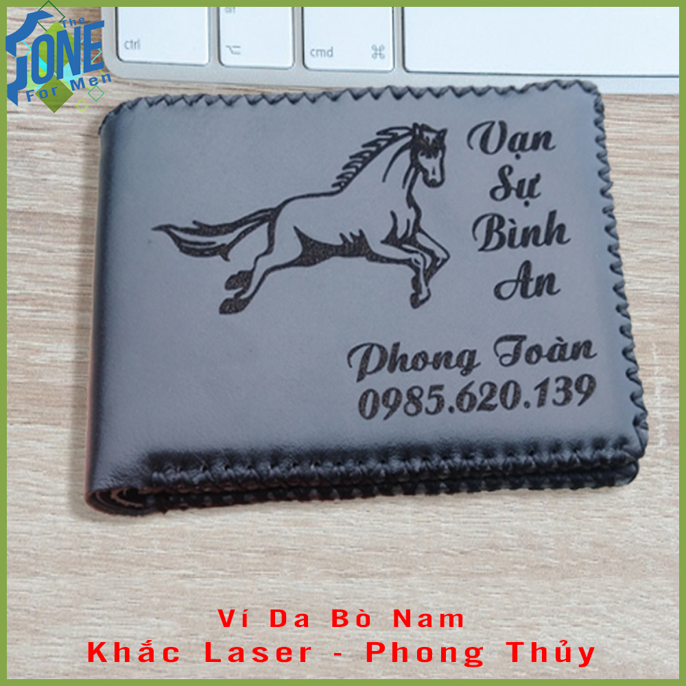 [HCM][VIDAS001] Ví Nam Da Bò Khắc Tên | Bóp Nam Da Bò Khắc Chữ | Ví Da Bò | Da bò thật nhập khẩu Ý | Free khắc Laser