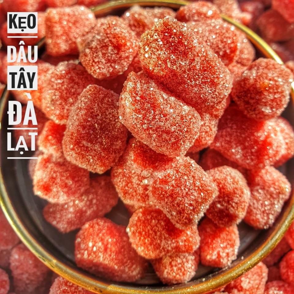 Kẹo dâu tây đà lạt 500g- đặc sản đà lạt