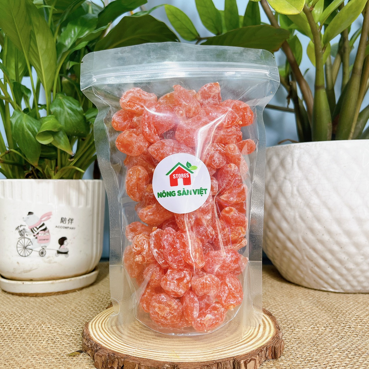 Xí Muội Đào Hồng Ô Mai Đào Hồng Chua Ngọt Túi 500gr