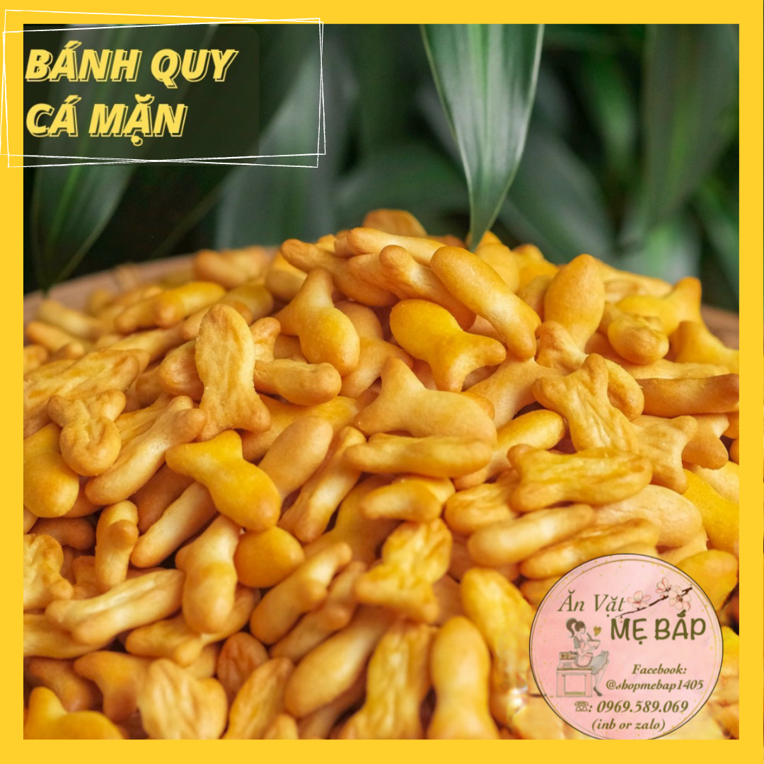 Bánh quy hình cá vị mặn 400g - hương vị của tuổi thơ - shop mẹ bắp