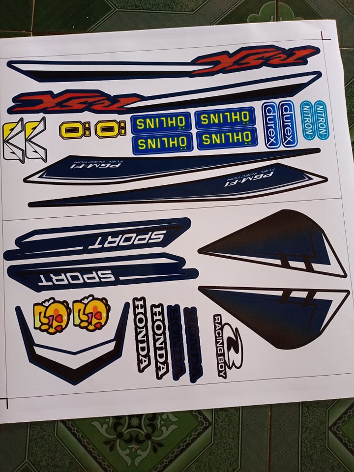 Tem rời wave rsx fi 2021 xanh đen