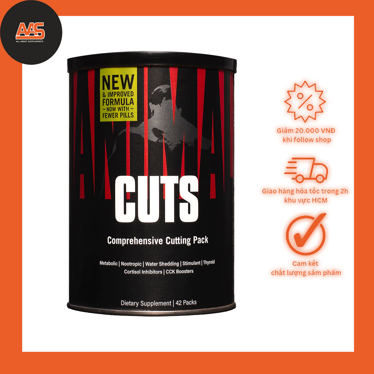 Fat burner - animal - animal cuts - 42 packs - hỗ trợ giảm cân đốt mỡ - từ mỹ
