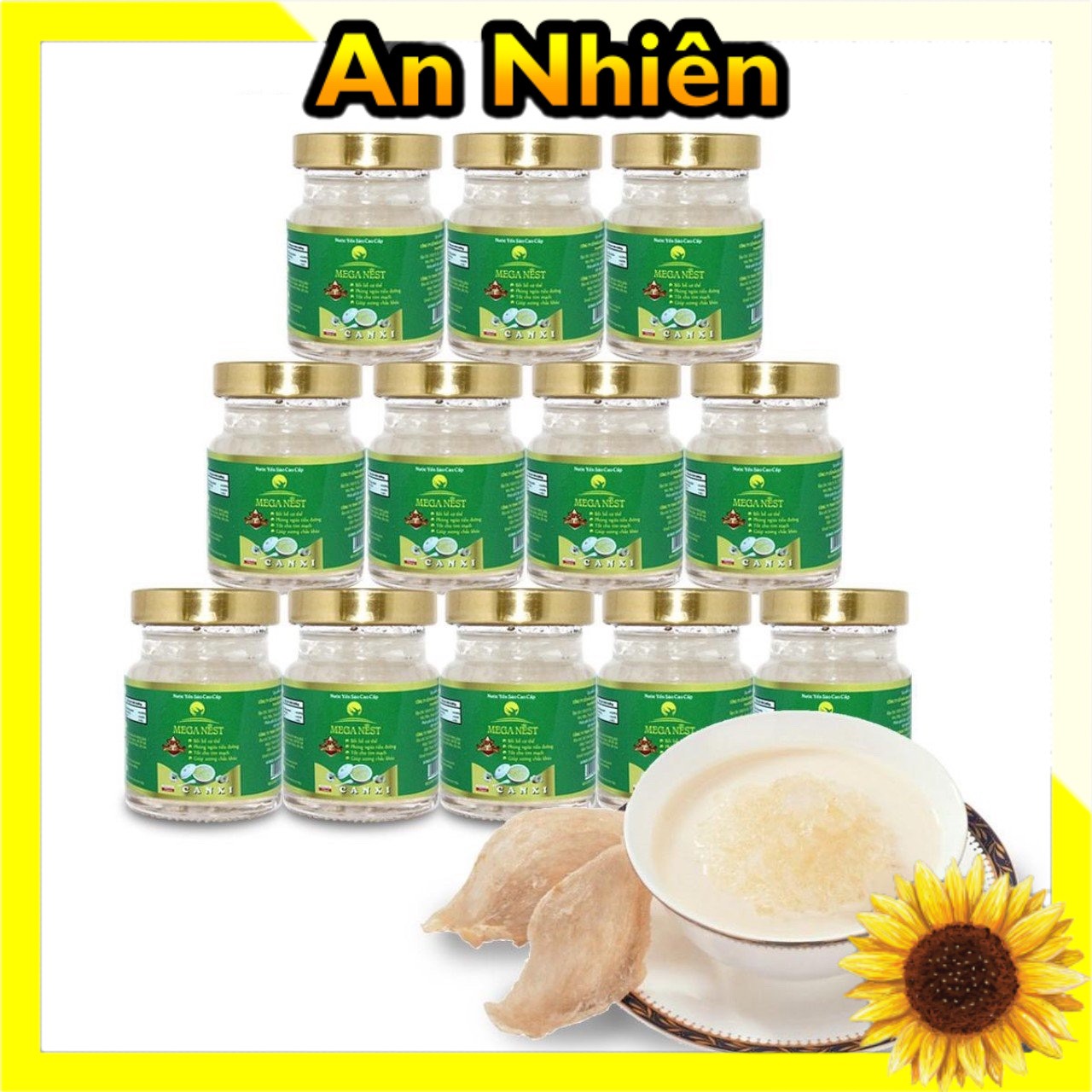 [Combo 12 hủ] Yến sào cao cấp 15% bổ sung canxi dành cho mọi lứa tuổi