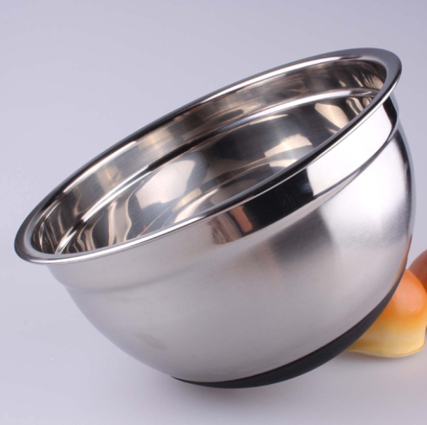 Âu Trộn Bột /Tô trộn bột inox dày dặn đế silicon cao cấp size 22cm