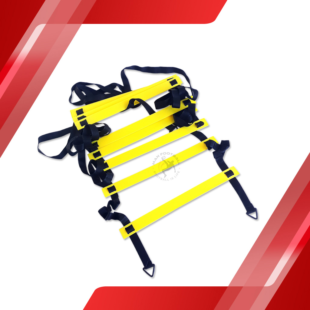 Thang dây thể thao tập luyện bóng đá dài 5m x 10 thanh ngang, giúp chân cải thiện tốc độ và nhanh nhẹn