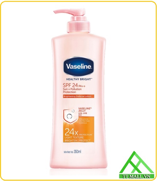 Sữa Dưỡng Thể Trắng Da Chống Nắng Vaseline SPF 24 PA ++ 350ml