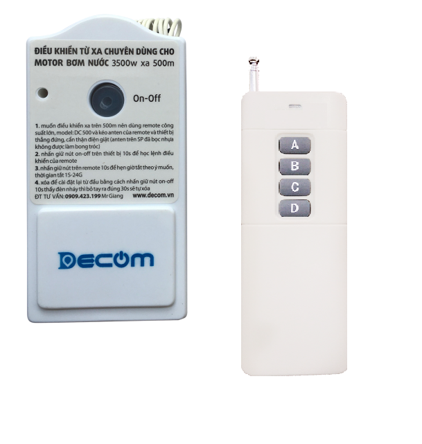 Ổ CẮM ĐIỆN ĐIỀU KHIỂN TỪ XA 3500W CHUYÊN DÙNG CHO MÔ TƠ BƠM NƯỚC 200 MÉT