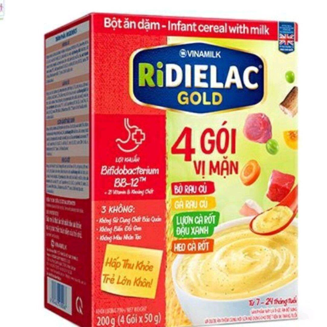 Bột ăn dặm ridielac gold 4 gói vị mặn