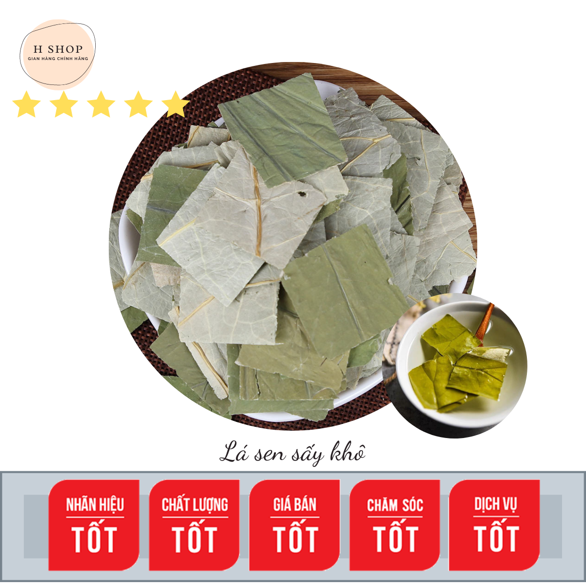 Trà lá sen sấy khô giúp ngủ ngon - gói 50g,100g