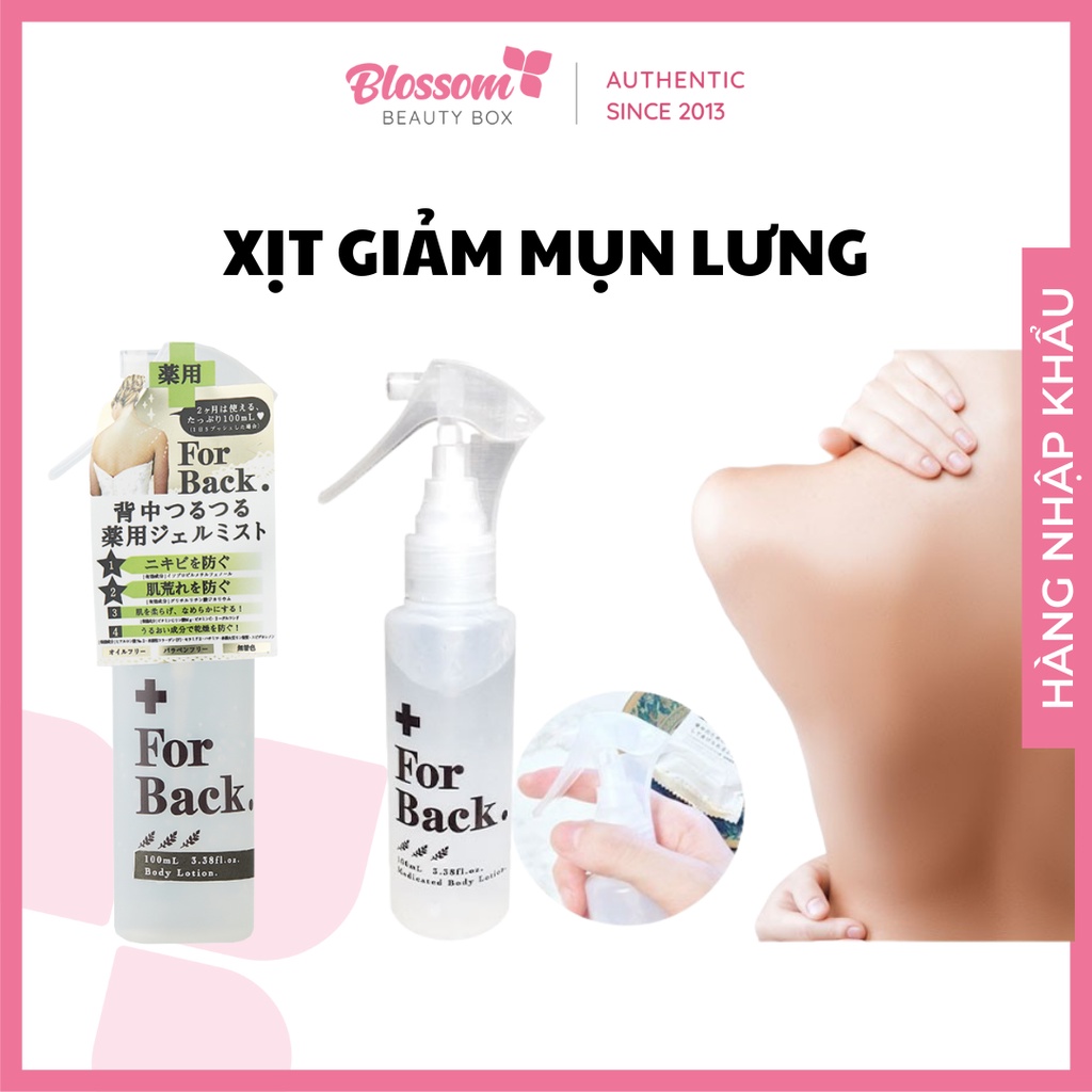 Xịt giảm mụn & thâm lưng for back pelican nhật bản 100ml