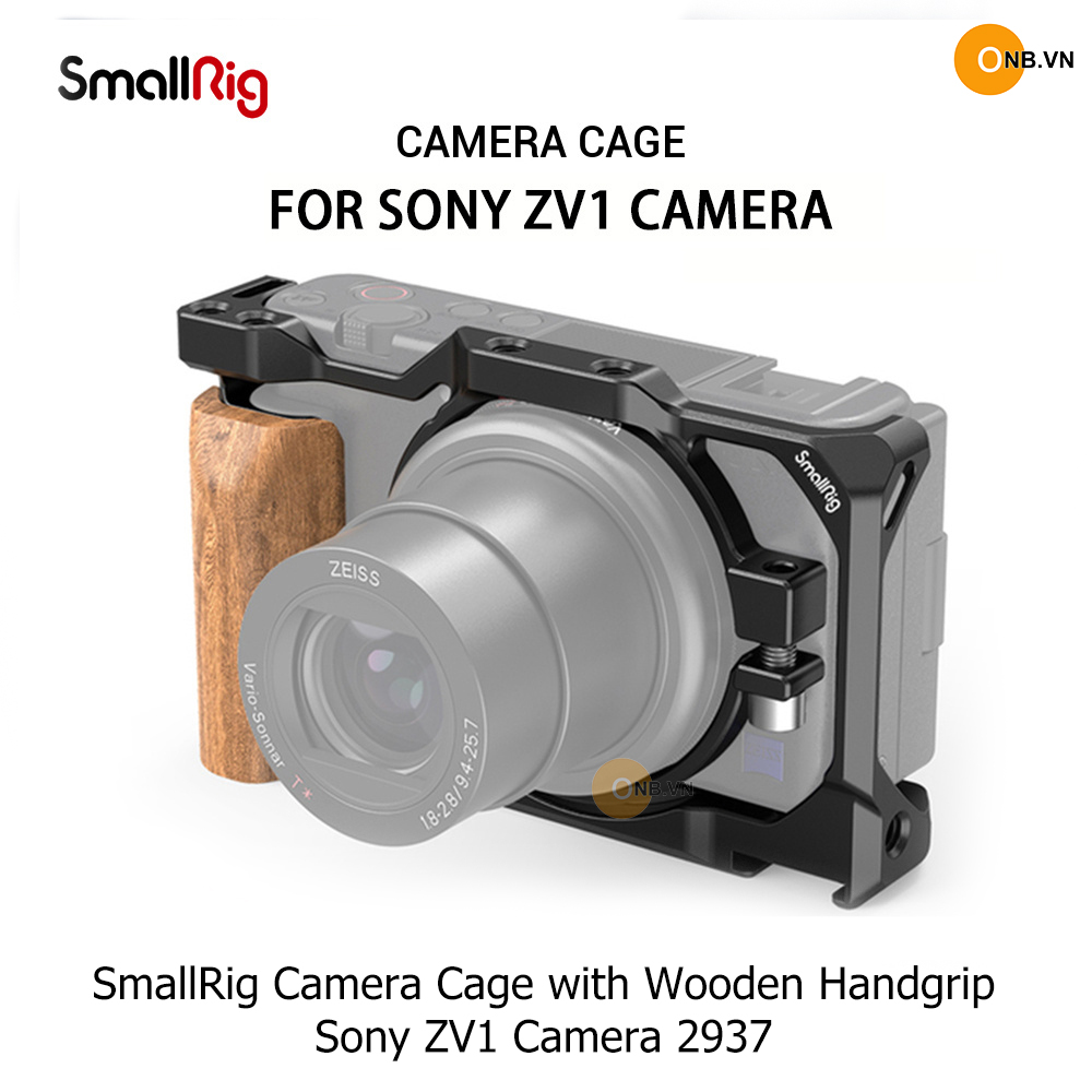 Smallrig cage wooden handgrip sony alpha zv1 2937