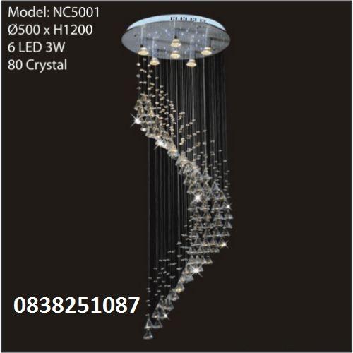 Đèn thả treo trần phalê led model nc5001 - 3 chế độ ánh sáng