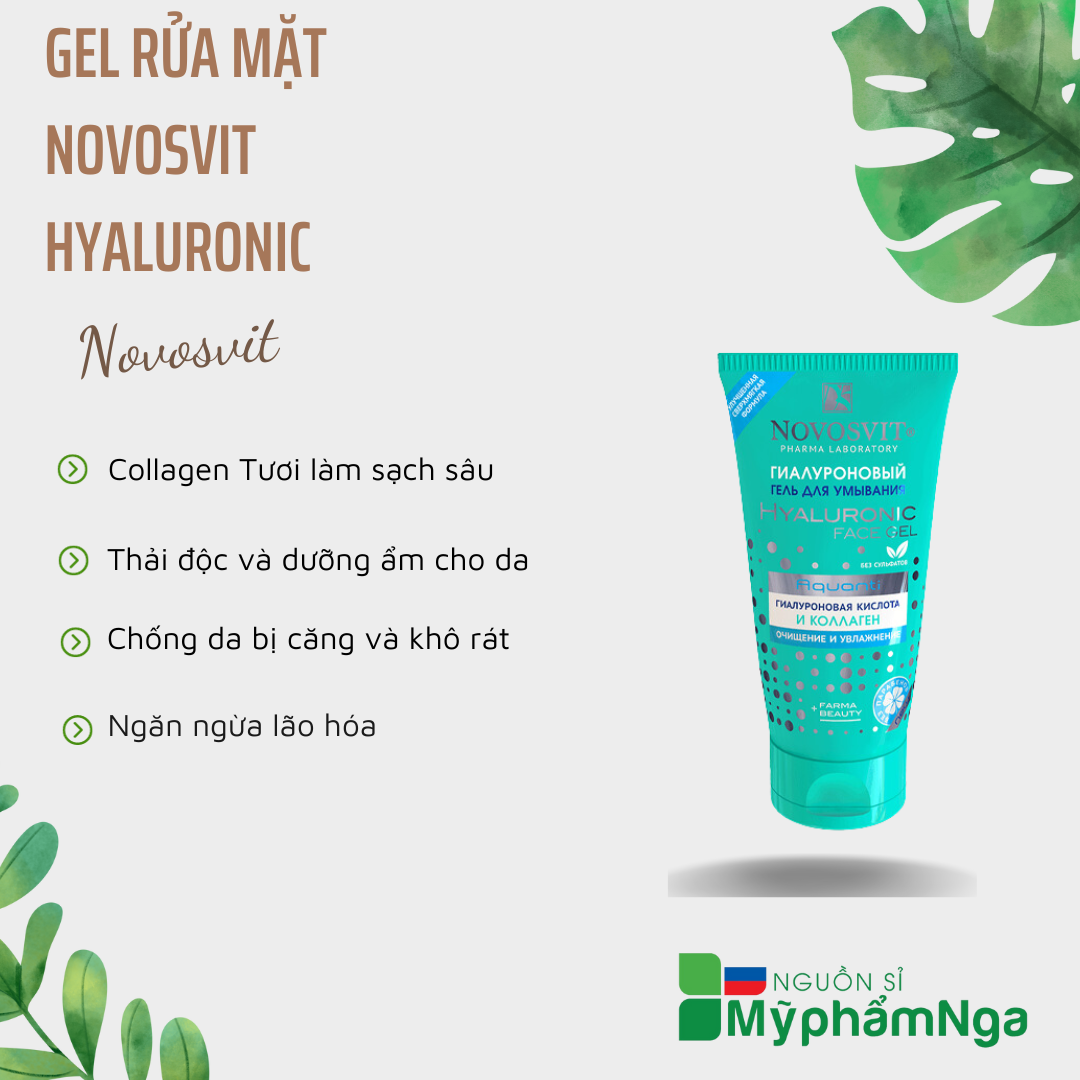Gel rửa mặt Novosvit Hyaluronic