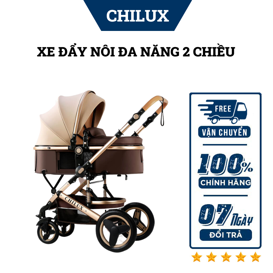 Xe đẩy nôi đa năng 2 chiều Chilux V1.6, Xe đẩy cho bé Chilux V1.6