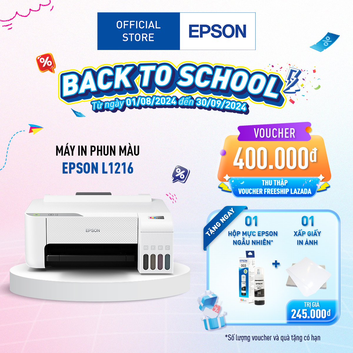 Máy in phun màu Epson Ecotank L1216