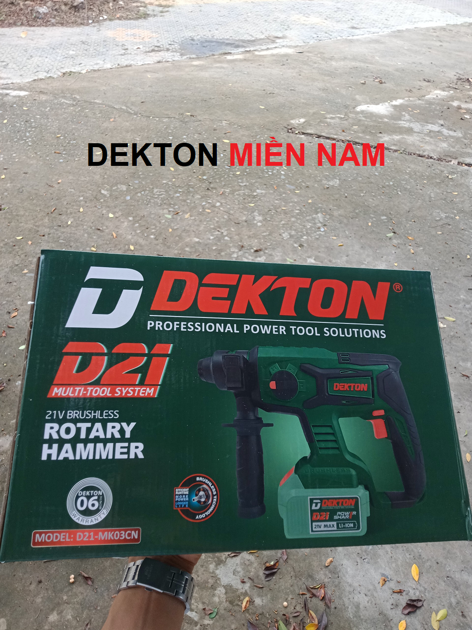 Máy khoan bê tông dùng pin 21v dekton d21-mk03cn / 3 chức năng / chân d21