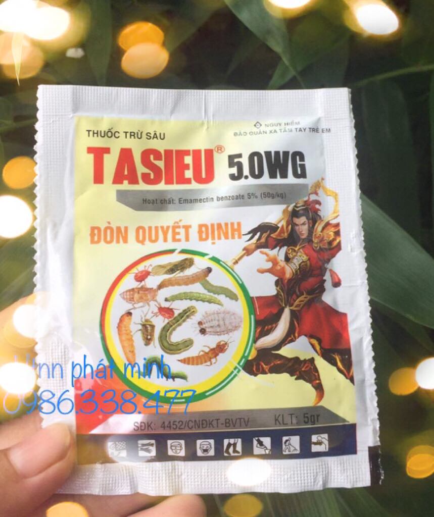 Thuốc trừ sâu tasieu 5.0wg đặc trừ nhện đỏ nhện gié bọ trĩ sâu cuốn lá sâu đục thân….