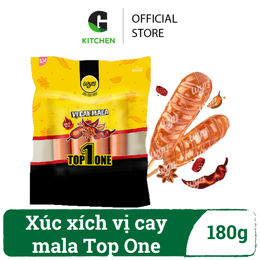 G Kitchen_Xúc xích vị cay mala Top One 180g