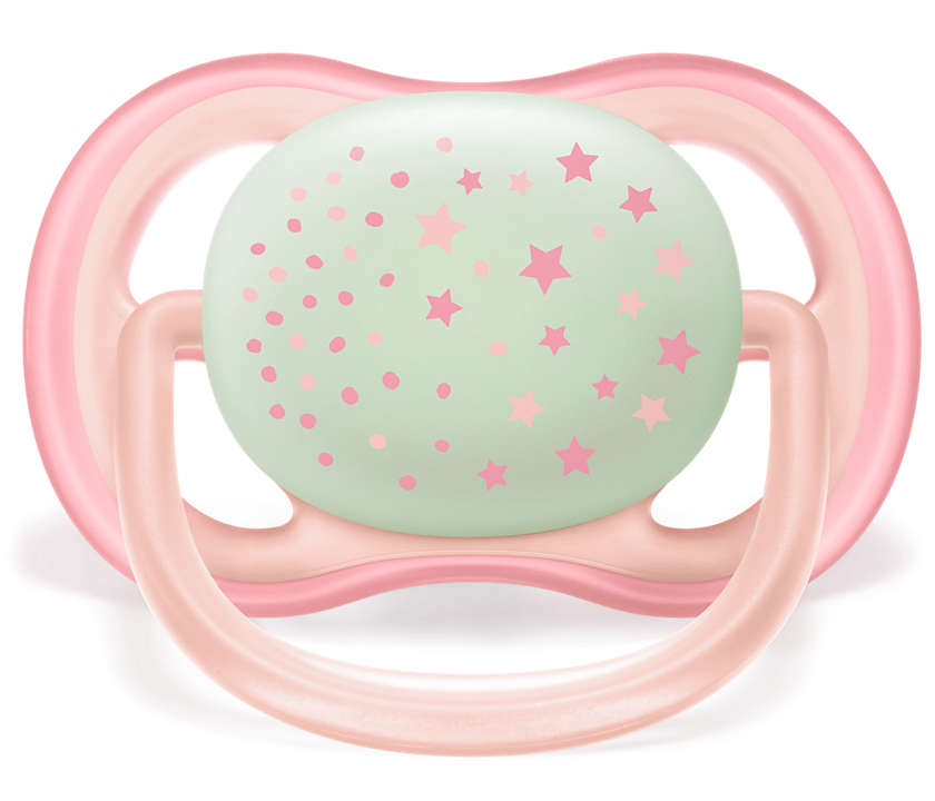 Ty ngậm thông khí phát sáng ban đêm cho bé 0-6 tháng