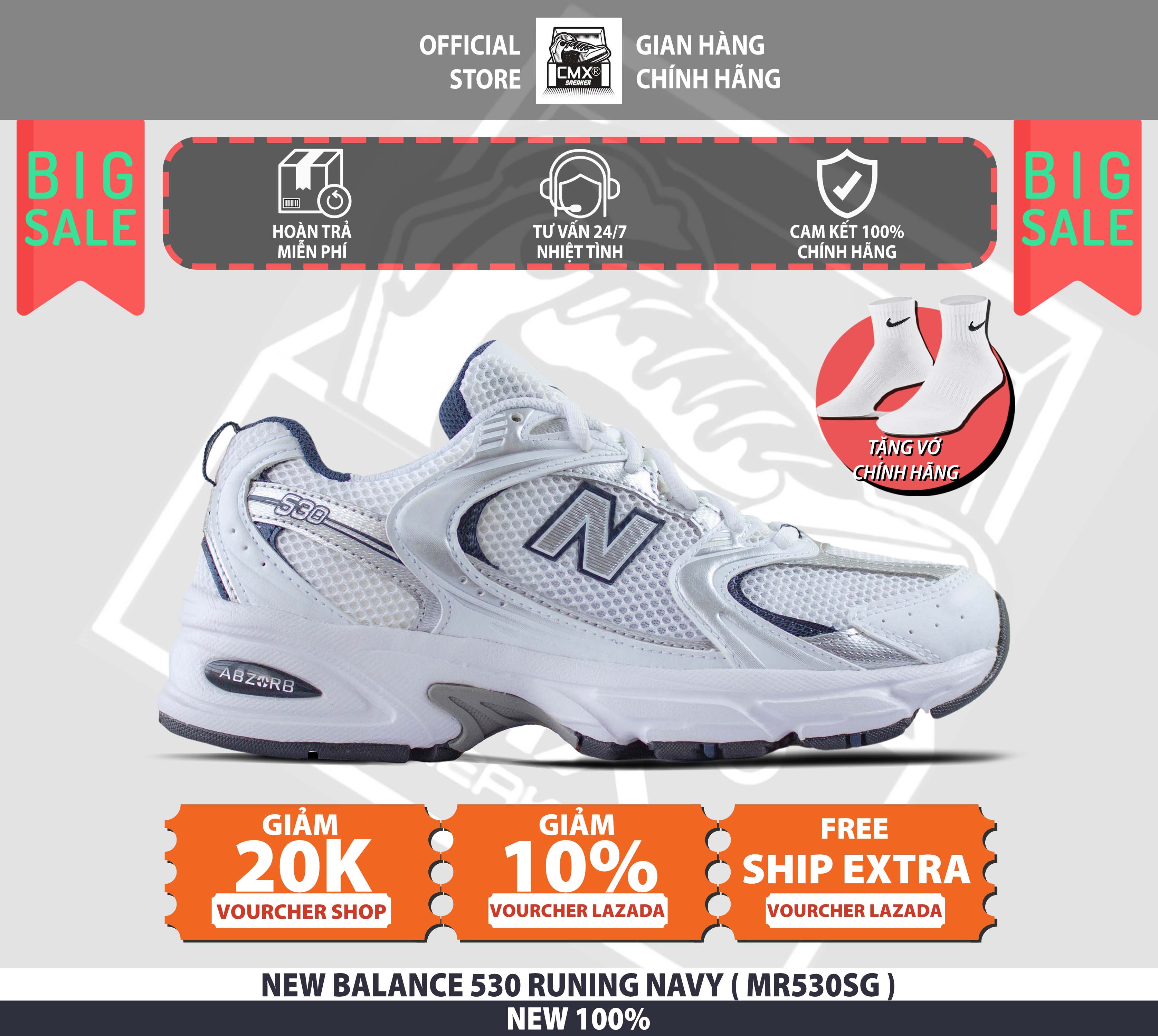 😘 giày new balance 530 retro running navy - hàng chính hãng 100%