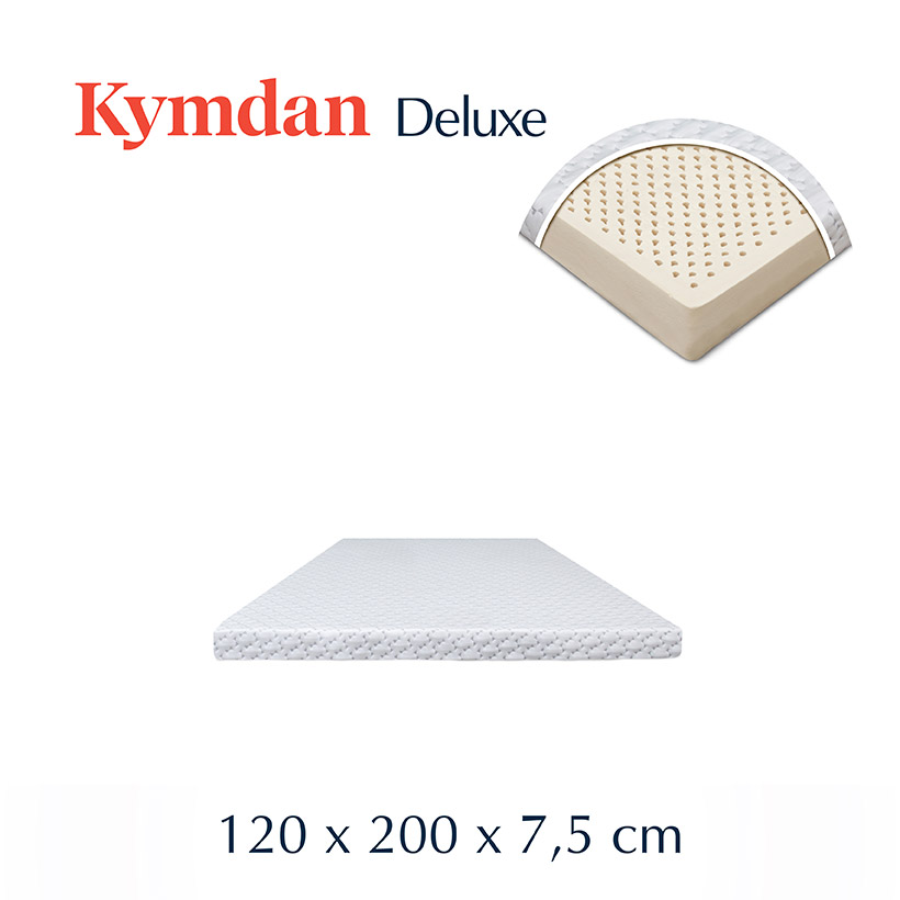 Nệm cao su thiên nhiên kymdan deluxe 120 x 200 x 7,5 cm