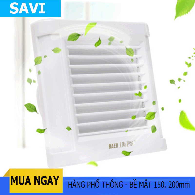 [Hàng phổ thông] Quạt thông gió 1 chiều hút mùi gắn tường Savi KHG-100/150