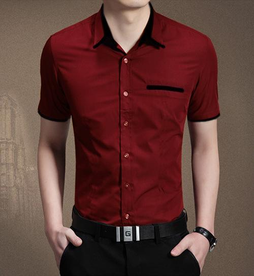 Sơ mi ngắn tay hq nam-thời trang nam h3194