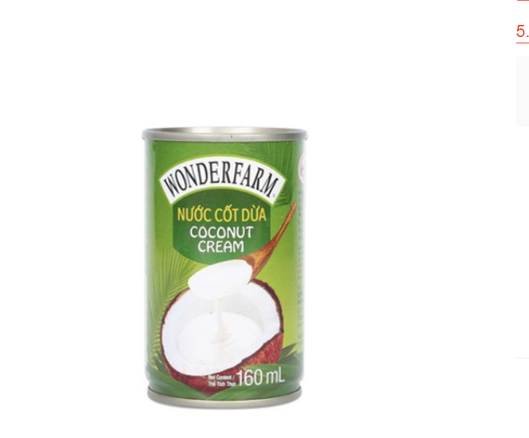 Nước Cốt Dừa Wonderfarm Lon 160ml