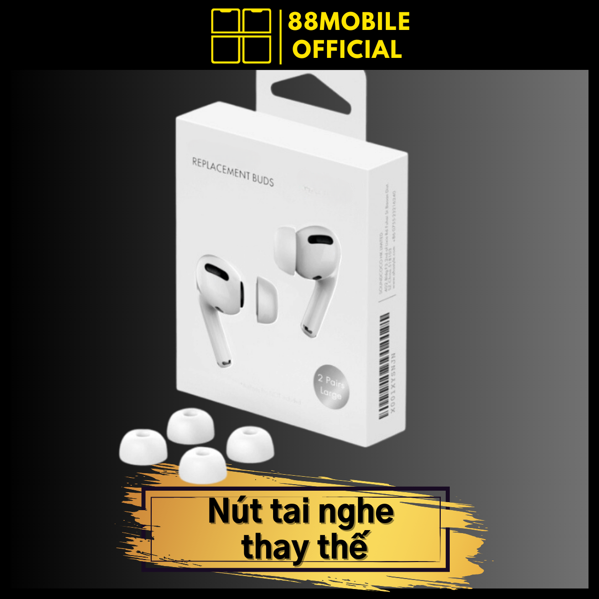 Nút tai nghe dành cho air.pod pro núm đệm silicon cao cấp có lỗ chống ồn I 88Mobile