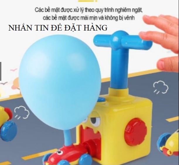Đồ chơi xe hơi bóng bay, bơm bóng đua xe, phát triển khả năng vận động và tư duy của trẻ