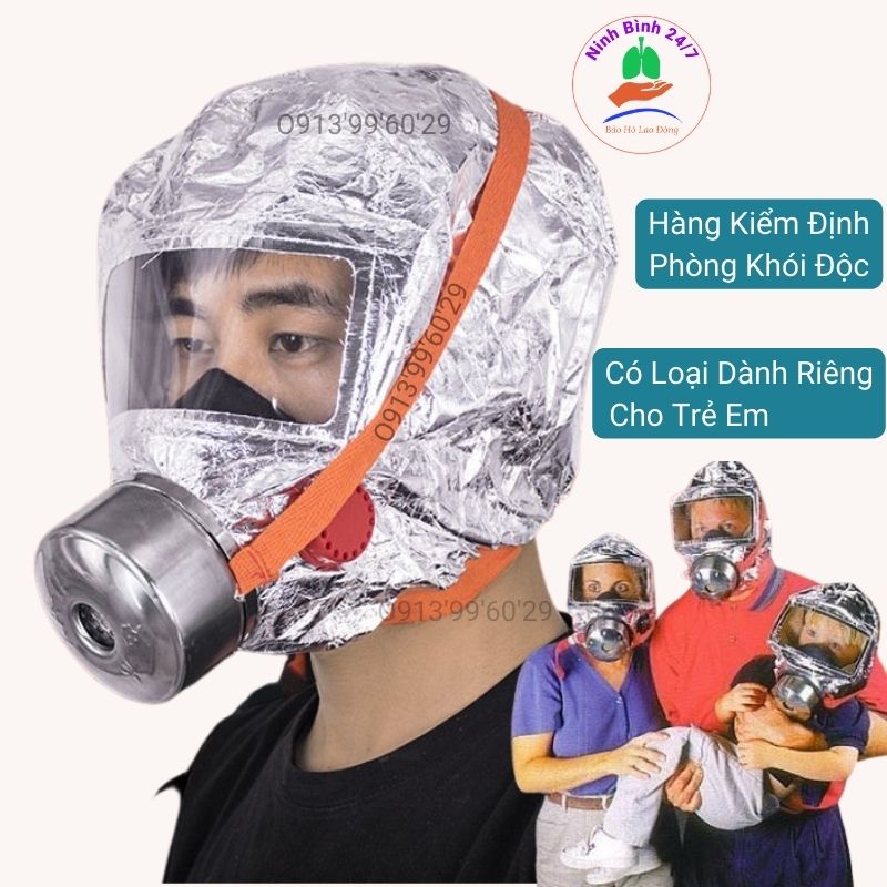 Mặt nạ chống khói, chống khí độc và thoát hiểm pccc chung cư, hàng cao cấp có mẫu dành cho trẻ em