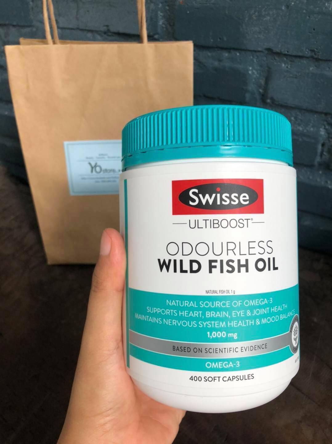Dầu cá Swisse Odourless Wild Fish Oil 1000mg 400 viên