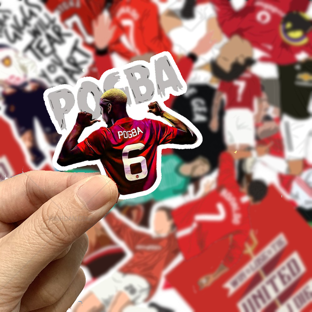 Bộ 40 hình dán sticker MANCHESTER UNITED, hình dán laptop, hình dán pvc