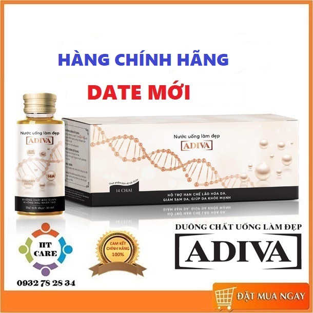 [HCM]MỚI NHẤT - ADIVA COLLAGEN DẠNG NƯỚC (HỘP 14 LỌ)