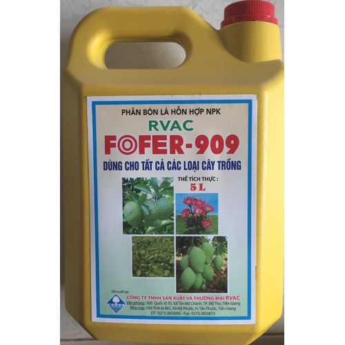 Phân bón dạng nước cao cấp fofer 909 - thùng 5 lít
