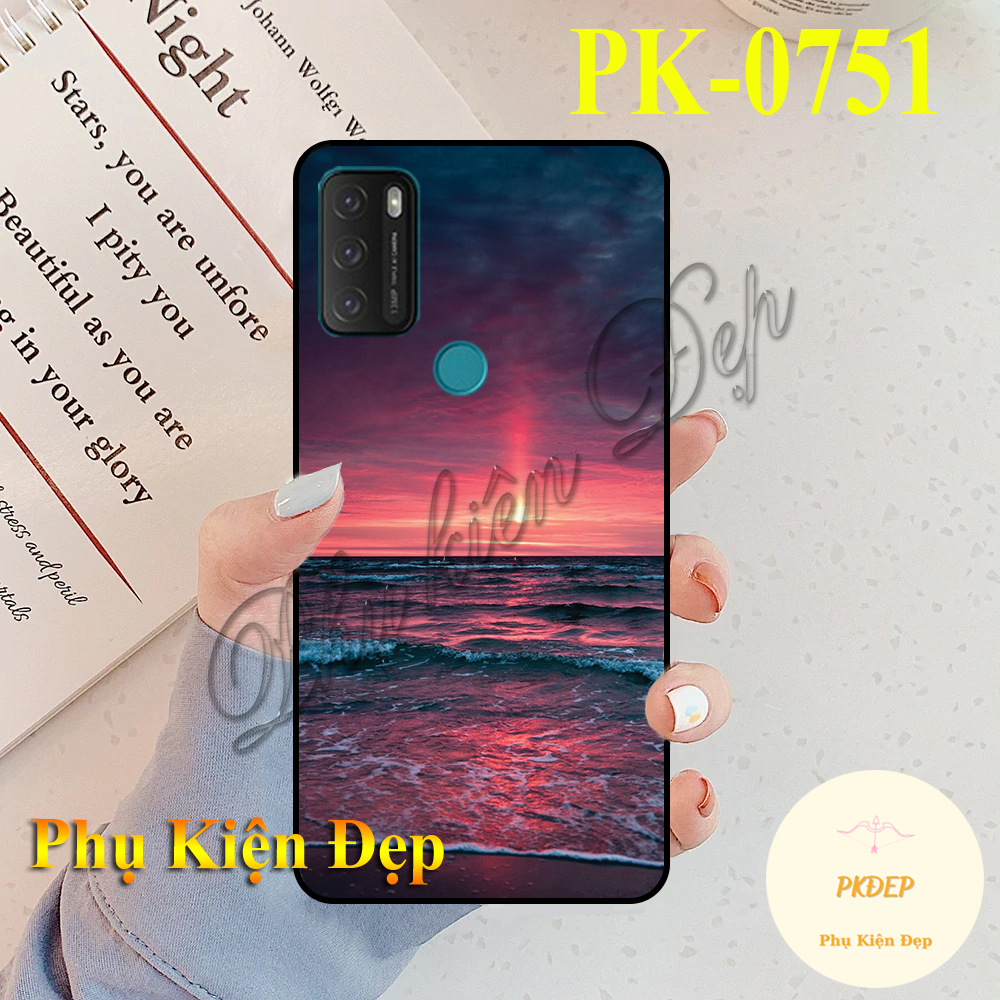 Ốp lưng Vsmart Star 5 dẻo đen in hình Phong Cảnh